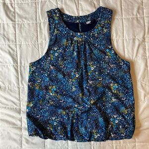 Lands' End tall floral bloused tank